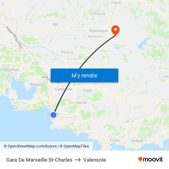 Gare De Marseille-St-Charles to Valensole map