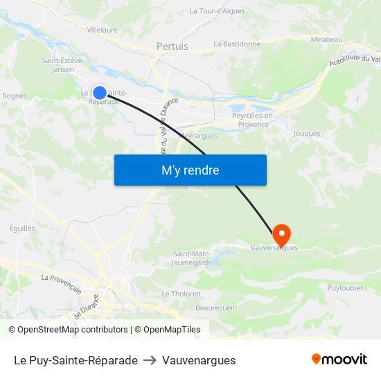 Le Puy-Sainte-Réparade to Vauvenargues map