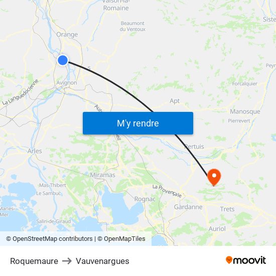 Roquemaure to Roquemaure map