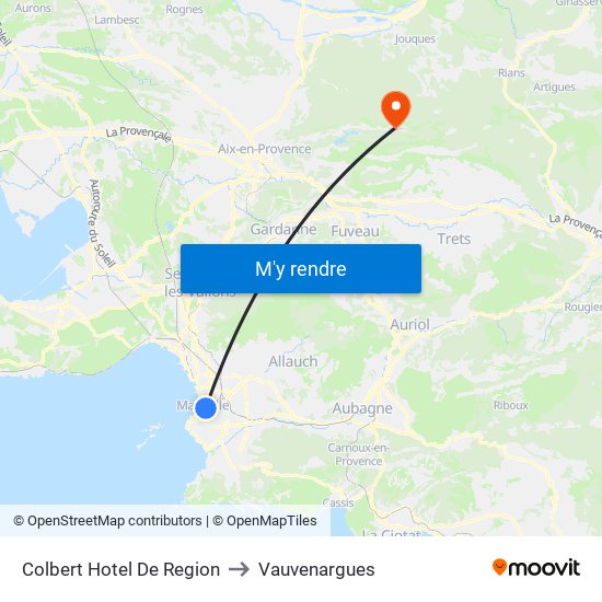 Colbert Hotel De Region to Vauvenargues map