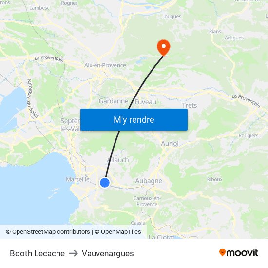 Booth Lecache to Vauvenargues map