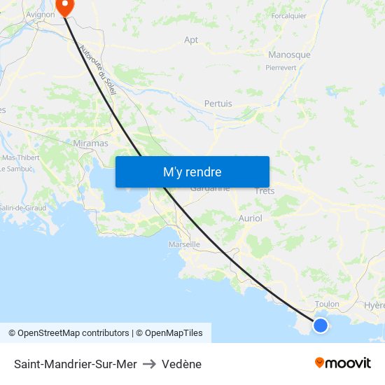 Saint-Mandrier-Sur-Mer to Vedène map