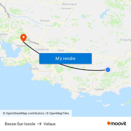 Besse-Sur-Issole to Velaux map