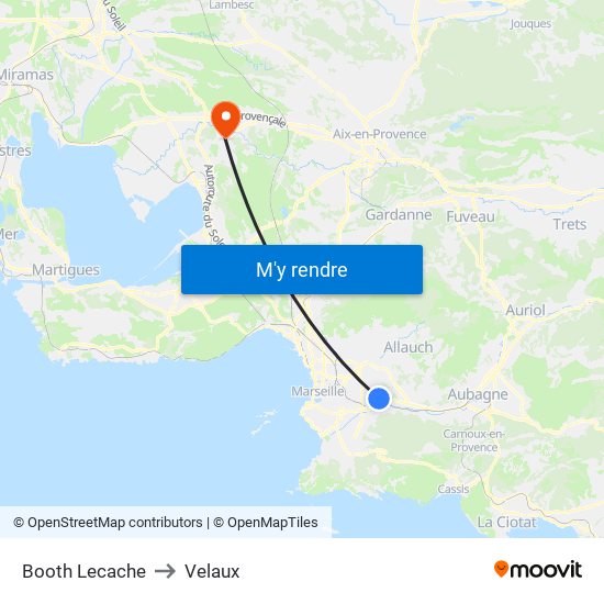 Booth Lecache to Velaux map