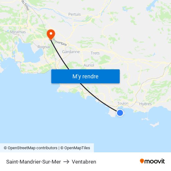 Saint-Mandrier-Sur-Mer to Ventabren map