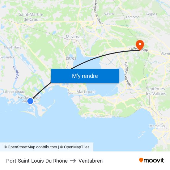 Port-Saint-Louis-Du-Rhône to Ventabren map