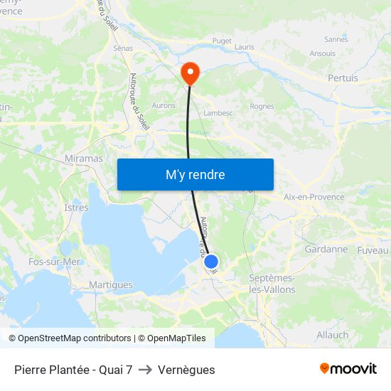 Pierre Plantée - Quai 7 to Vernègues map
