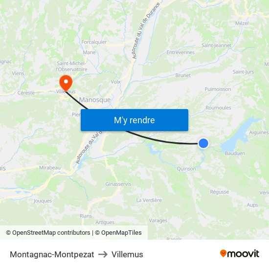 Montagnac-Montpezat to Villemus map