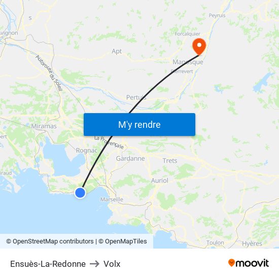 Ensuès-La-Redonne to Volx map
