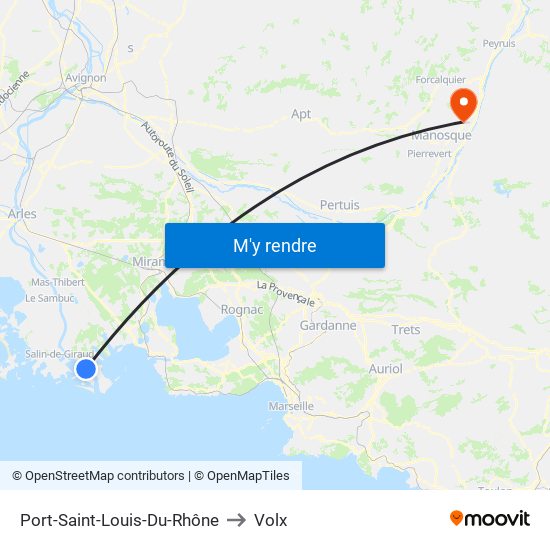 Port-Saint-Louis-Du-Rhône to Volx map