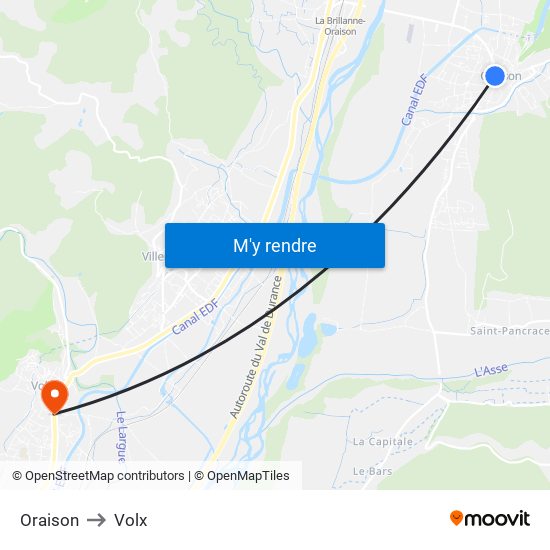Oraison to Volx map