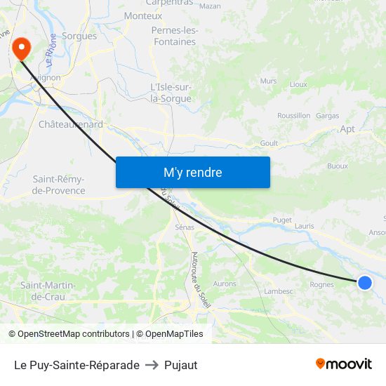 Le Puy-Sainte-Réparade to Pujaut map