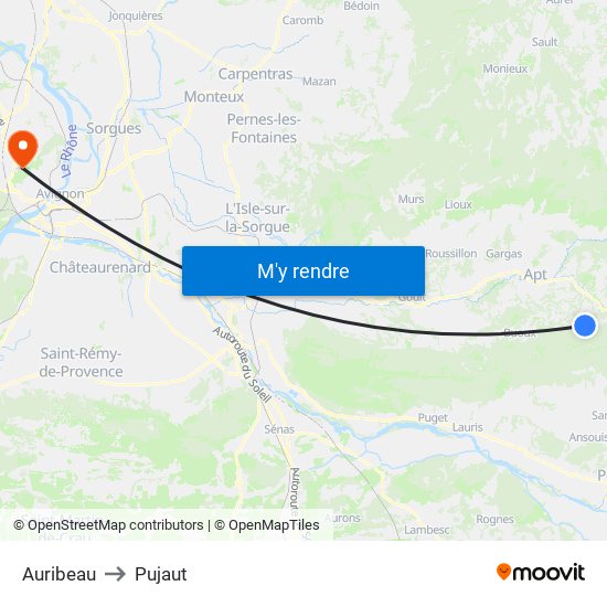 Auribeau to Auribeau map
