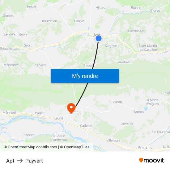 Apt to Puyvert map