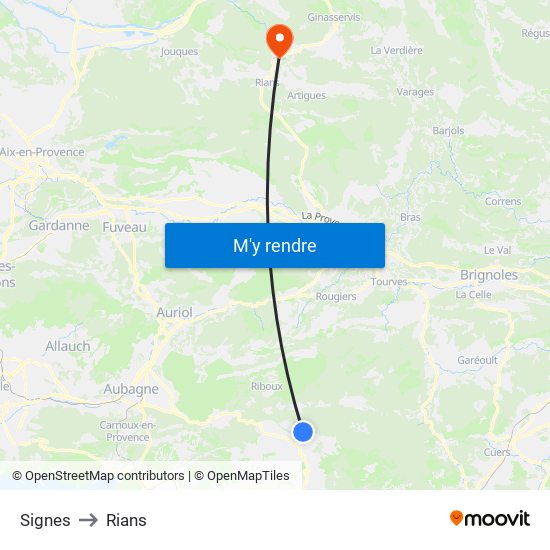 Signes to Rians map