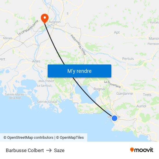 Barbusse Colbert to Saze map