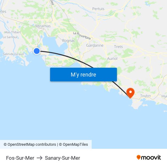Fos-Sur-Mer to Sanary-Sur-Mer map