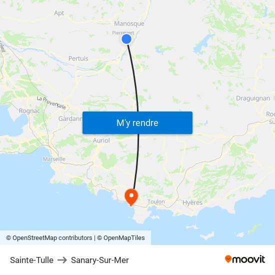 Sainte-Tulle to Sanary-Sur-Mer map