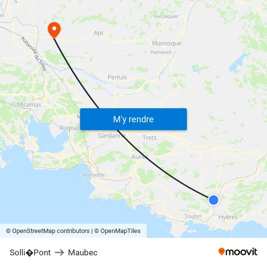 Solli�Pont to Maubec map