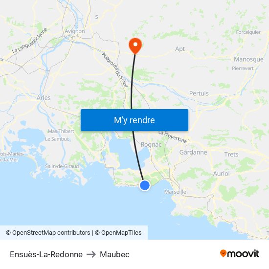 Ensuès-La-Redonne to Maubec map