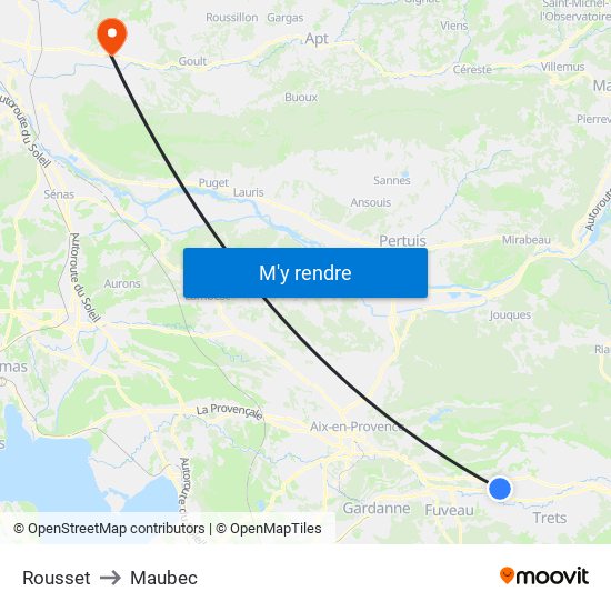 Rousset to Maubec map