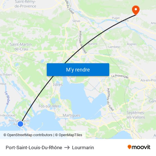 Port-Saint-Louis-Du-Rhône to Lourmarin map