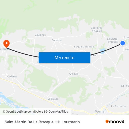 Saint-Martin-De-La-Brasque to Lourmarin map