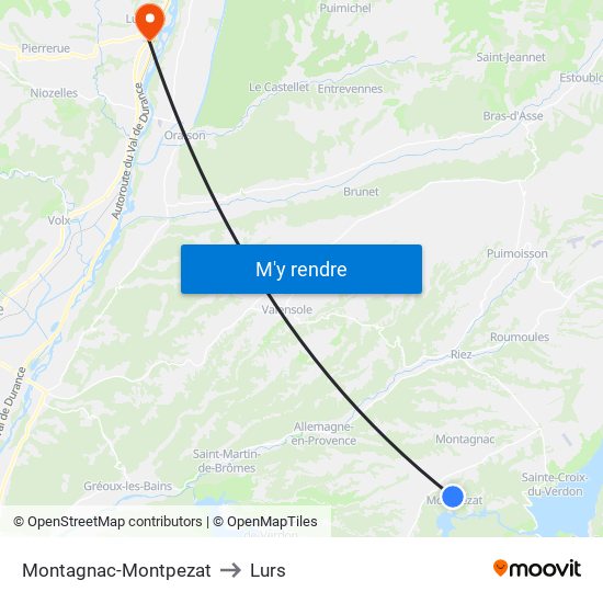 Montagnac-Montpezat to Lurs map