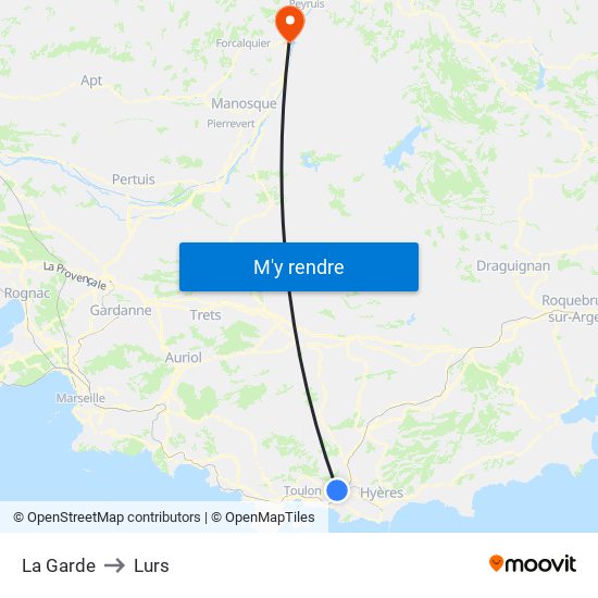 La Garde to La Garde map