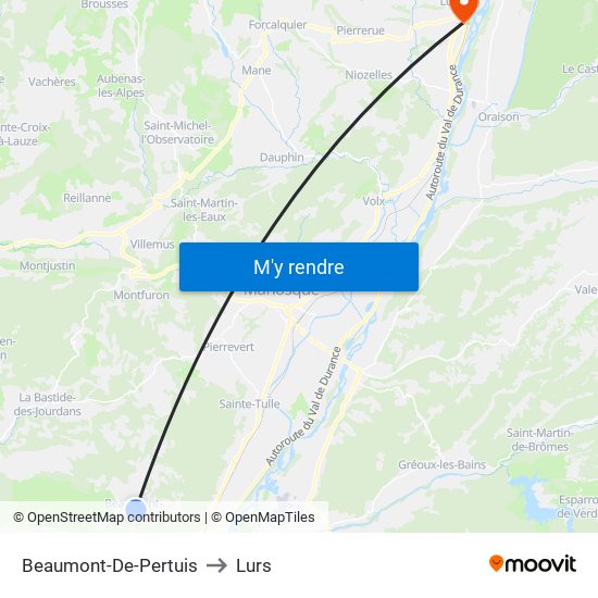 Beaumont-De-Pertuis to Beaumont-De-Pertuis map