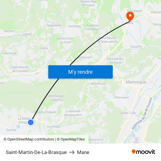 Saint-Martin-De-La-Brasque to Mane map