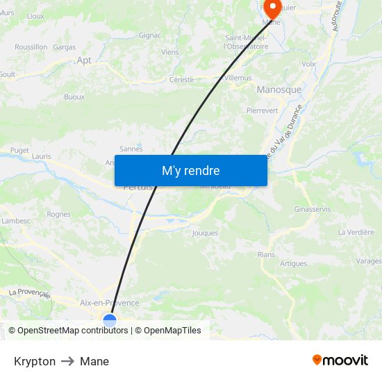 Krypton to Mane map