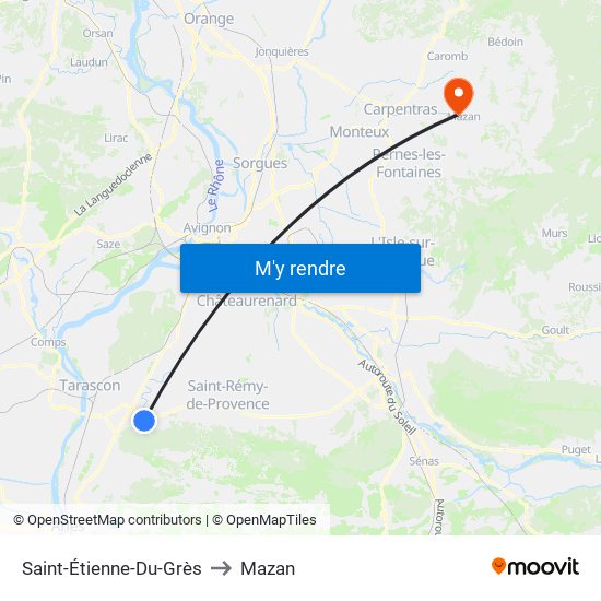 Saint-Étienne-Du-Grès to Saint-Étienne-Du-Grès map