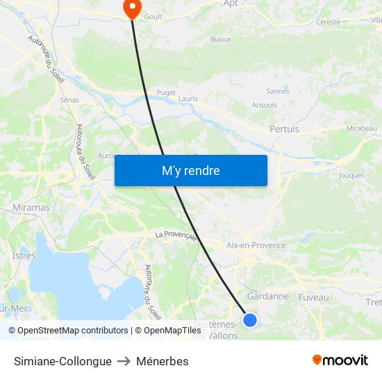 Simiane-Collongue to Ménerbes map