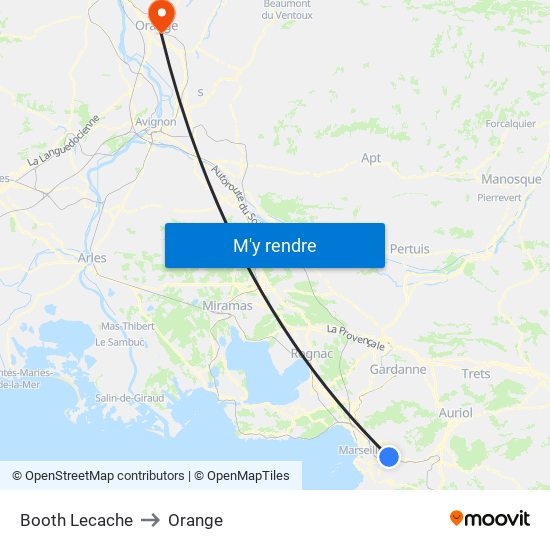 Booth Lecache to Orange map