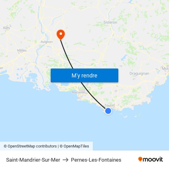 Saint-Mandrier-Sur-Mer to Pernes-Les-Fontaines map