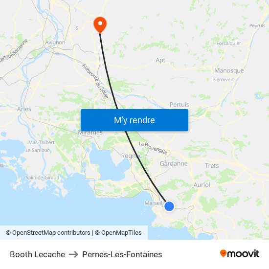 Booth Lecache to Pernes-Les-Fontaines map