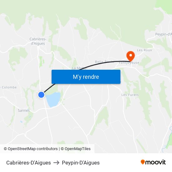 Cabrières-D'Aigues to Cabrières-D'Aigues map