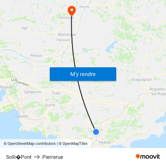 Solli�Pont to Pierrerue map