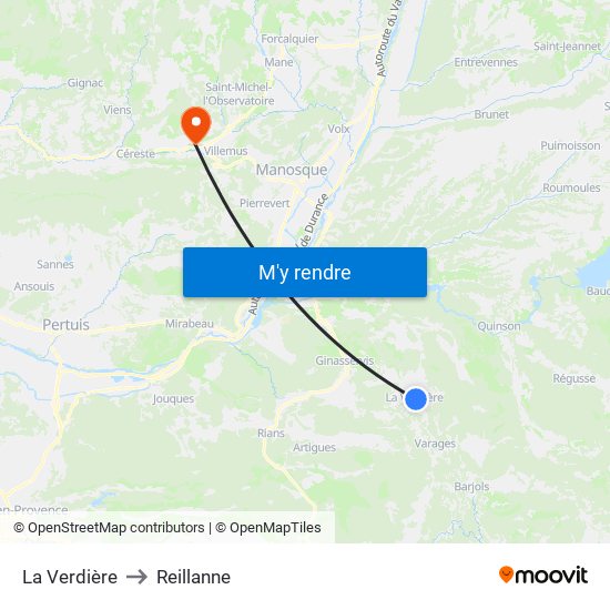 La Verdière to La Verdière map