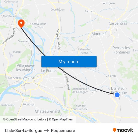 L'Isle-Sur-La-Sorgue to L'Isle-Sur-La-Sorgue map