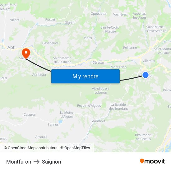 Montfuron to Montfuron map