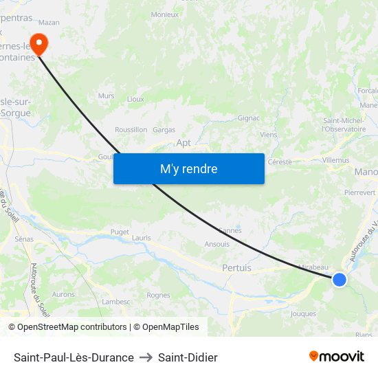 Saint-Paul-Lès-Durance to Saint-Didier map