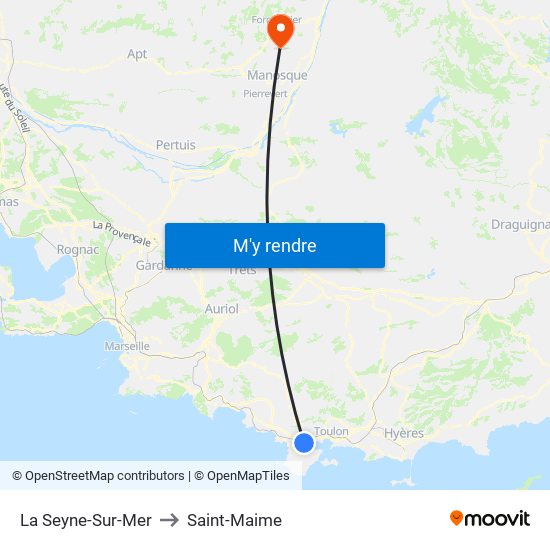 La Seyne-Sur-Mer to Saint-Maime map