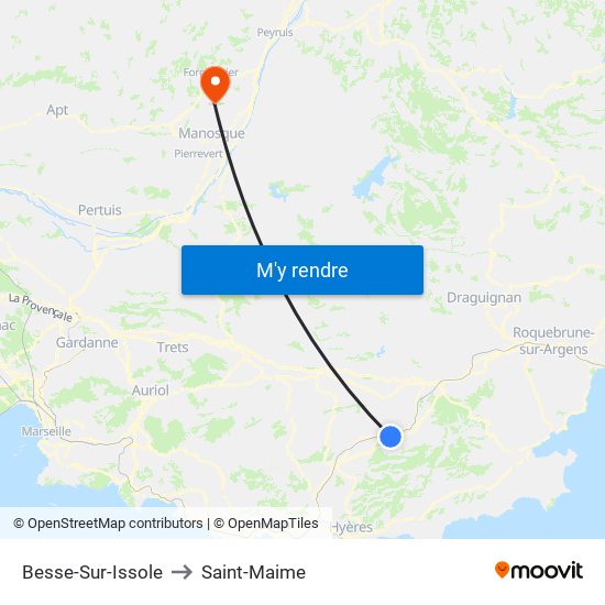 Besse-Sur-Issole to Saint-Maime map