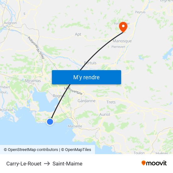 Carry-Le-Rouet to Saint-Maime map