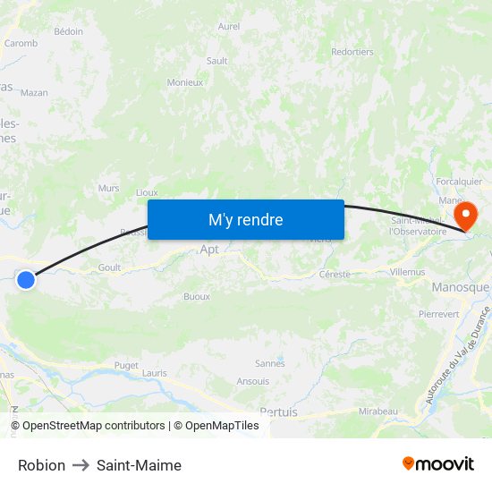 Robion to Saint-Maime map