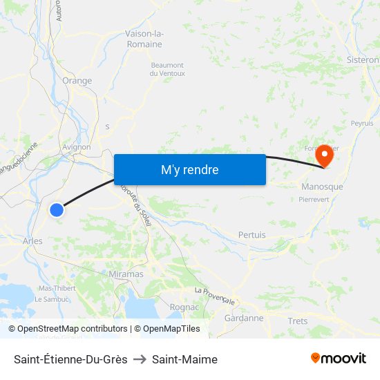 Saint-Étienne-Du-Grès to Saint-Maime map