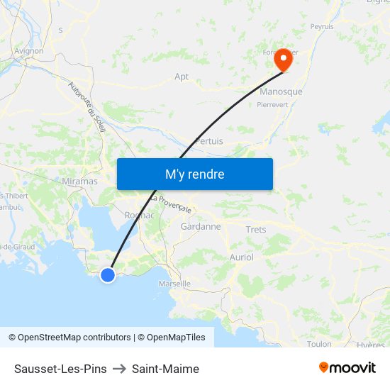 Sausset-Les-Pins to Saint-Maime map