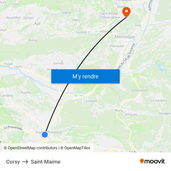 Corsy to Saint-Maime map